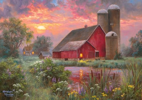 Buffalo Games - Gold - Abraham Hunter - End of Day - 500 Piece Jigsaw Puzzle for Adults - Challenging Puzzle Perfect for Game Nights