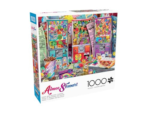 Buffalo Games - Aimee Stewart - Pizza and Pocket Change - 1000 Piece Jigsaw Puzzle for Adults -Challenging Puzzle Perfect for Game Nights - Finished Size is 26.75 x 19.75