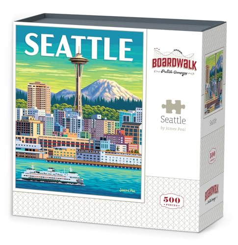 D·O·W·D·L·E Seattle by Boardwalk - 500 Piece Jigsaw Puzzle for Adults, Made in USA