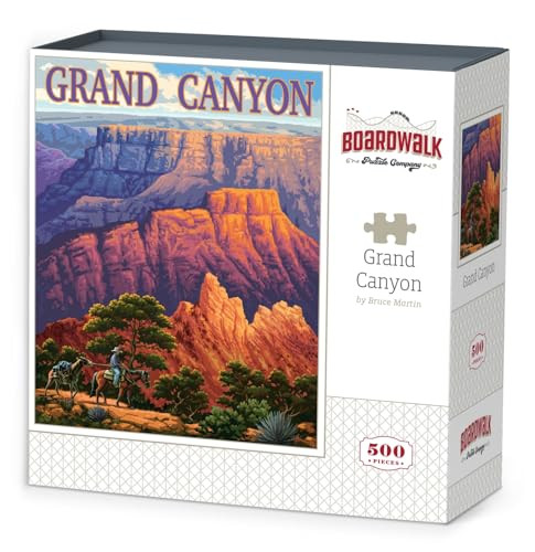 D·O·W·D·L·E Boardwalk Puzzles Grand Canyon, 500 Piece Jigsaw Puzzle for Adults, Made in USA