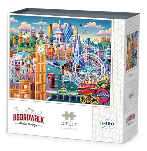 D·O·W·D·L·E Boardwalk Puzzles London, 1000 Piece Jigsaw Puzzle for Adults, Made in USA