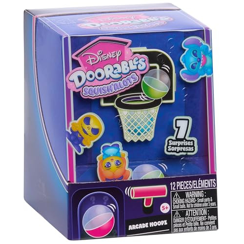 Disney Doorables Arcade Hoopz - Mini Basketball Arcade Game Toy with Surprise Collectible Squishy Figures, for Collectors, Fans, Tweens & Kids 5+