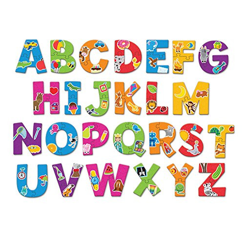 Learning Resources Alphabet Puzzle Cards, Early ABCs, Toddler Puzzle, 26-Self Correcting Puzzles, Alphabet Toys for Toddlers, ABC toys, 52 Pieces, Ages 3+