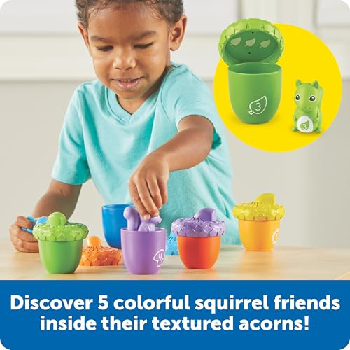 Learning Resources Snap-n-Learn Surprise Squirrels - Toddler Montessori Toys, Preschool Activities, Counting and Fine Motor Skills, Sorting and Pattering, Color Recognition, s for Boys and Girls