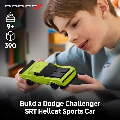 LEGO Speed Champions Dodge Challenger SRT Hellcat Sports Car Toy - Building Set for Learning, Play and Display - Kids Toy for Boys and Girls, Ages 9+ - Birthday  Idea for Race Car Fans - 77237