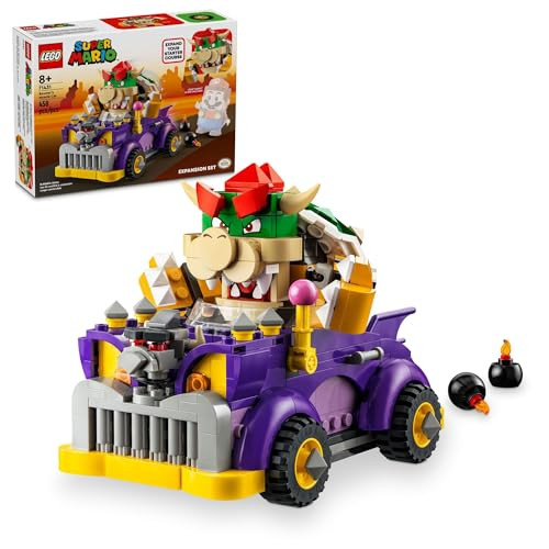 LEGO Super Mario Bowser's Muscle Car Expansion Set Building Toy - Collectible Bowser Toy for Boys & Girls, Ages 8+ Years - s for Christmas - 71431