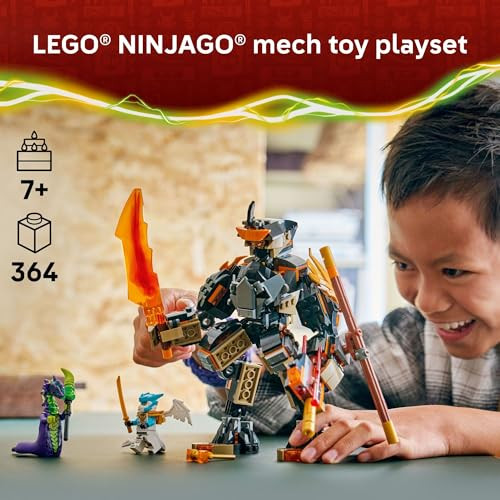 LEGO NINJAGO Cole™s Mission Mech & Dragon Zane Building Toy for Boys, Girls & Kids, Ages 7+ - Poseable Mech W/Cole, Acid Monster, & Zane Minifigures for Pretend Play -  Idea for Birthdays - 71854
