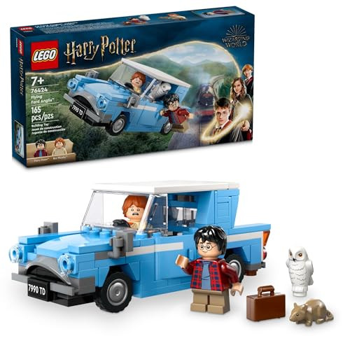 LEGO Harry Potter Flying Ford Anglia, Buildable Car Toy with 2 Minifigures for Role Play, Fantasy Playset for Kids, Harry Potter Car,  for Boys, Girls and Any Fan Ages 7 and Up, 76424
