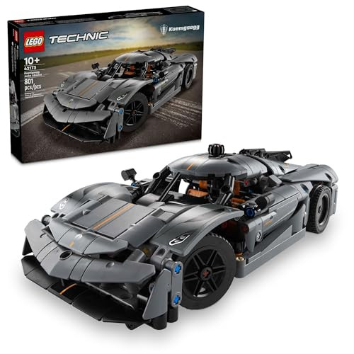 LEGO Technic Koenigsegg Jesko Absolut Grey Hypercar, Sports Car Building Set for Boys and Girls, Vehicle Racing for Kids, Buildable Model Kit, Sport Car Toy, Motor Enthusiasts™ , 42173