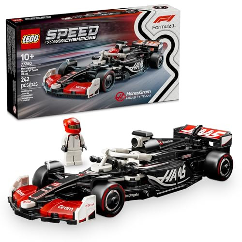 LEGO Speed Champions MoneyGram Haas F1 Team VF-24 Race Car Toy - Building Set for Kids, Boys & Girls, Ages 10+ - Toy Car for F1 Fans -  Idea for Birthday - 77250