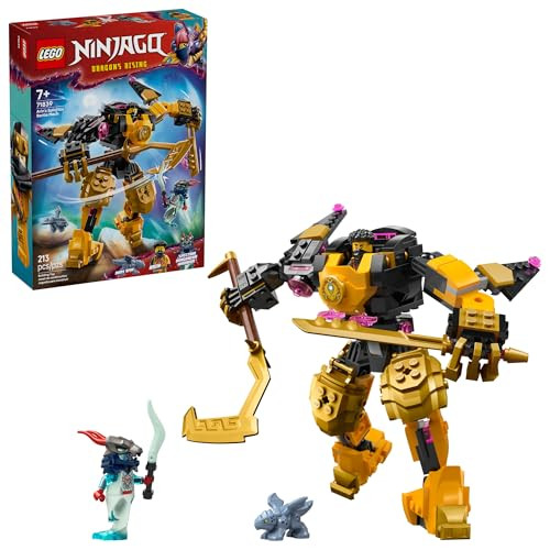 LEGO NINJAGO Arin™s Spinjitzu Battle Mech Building Toy - Ninja Building Set for Kids, Ages 7+ - with Arin, Baby Ryu, & Villain Minifigures -  Idea for Boys, Girls, & Dragons Rising Fans - 71839