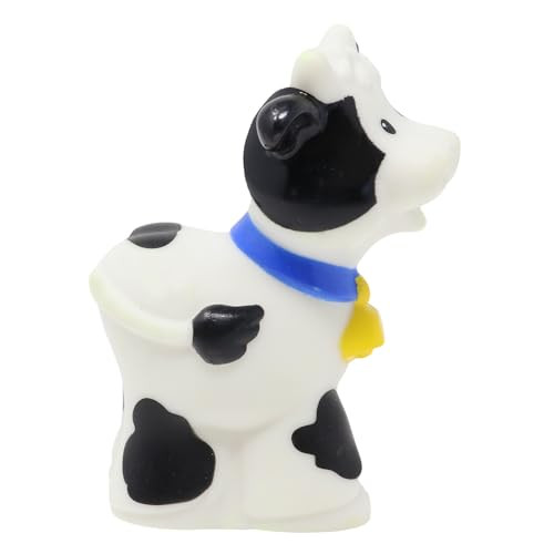 Little People Replacement Part for Collectible Fisher-Price Barnyard Farm Dollhouse Playset 77309 - Replacement Black and White Cow Figure
