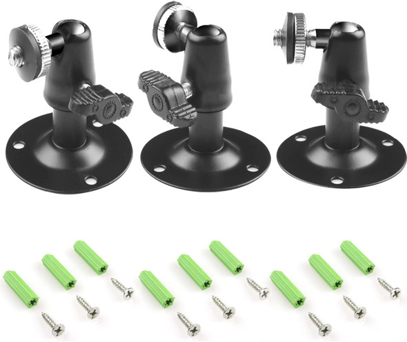 Camera Bracket Mount 3 Pcs Security Wall Mount for Oculus Sensor Arlo, Arlo Pro,Metal Security Camera Bracket Outdoor Indoor Oculus Rift Mount Bracket 360° Rotation 1/4" Screw Camera Wall Mounts CCTV Camera Bracket Mount 3 Pcs Security Wall Mount for Oculus Sensor Arlo, Arlo Pro,Metal Security Camera Bracket Outdoor Indoor Oculus Rift Mount Bracket 360° Rotation 1/4" Screw Camera Wall Mounts CCTV