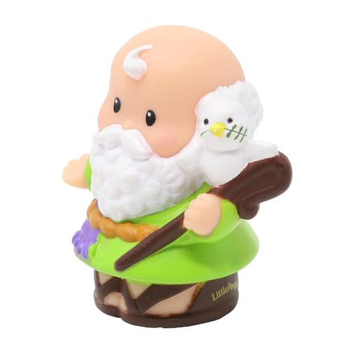 Little People Replacement Part for Fisher-Price Noah's Ark Playset B1266 - Includes Noah Dressed in Green Outfit - Dove on Shoulder