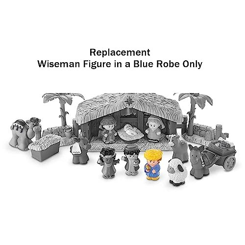 Little People Fisher Price Little People Nativity Manger Replacement Wise Man with Blue Robe