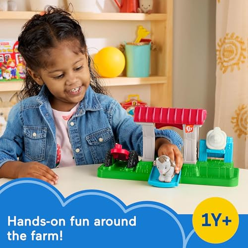 Little People Fisher Price Little People Goat Nursery Toddler Set with 2 Figures and Accessory, Ages 1 Year+, HWR85