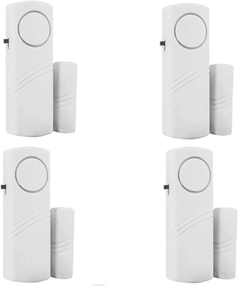 4 Pack Door Window Alarm, Magnetic Burglar Alert Sensor, Loud Door Alarms for Kids Safety, DIY for Home Security, Office Protection,Shopping Store AAA Battery 4 Pack Door Window Alarm, Magnetic Burglar Alert Sensor, Loud Door Alarms for Kids Safety, DIY for Home Security, Office Protection,Shopping Store AAA Battery