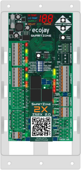 SmartZone-2X : 2 Zone HVAC Controller KIT w/Temp Sensor; Dual climate control to replace Honeywell, EWC, Zonefirst, Zonex, Durozone & more SmartZone-2X : 2 Zone HVAC Controller KIT w/Temp Sensor; Dual climate control to replace Honeywell, EWC, Zonefirst, Zonex, Durozone & more