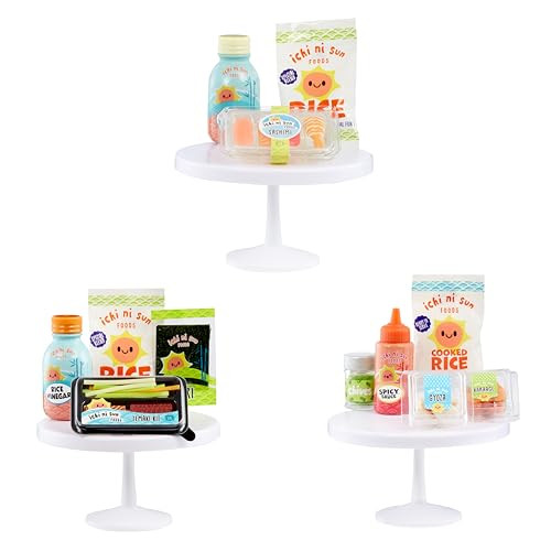 MGA's Miniverse Make It Mini Food Diner Series 3 Sushi Restaurant Bundle (3 Pack) Mini Collectibles - MGA's Miniverse, Blind Pack, DIY, Crafts, Resin Play, Replica Food, NOT Edible, Collectors, 8+