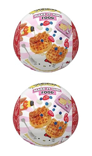 MGA's Miniverse Make It Mini Food Hello Kitty (2 Pack), Mini Collectibles, Sanrio, Mystery Blind Packaging, DIY, Crafts, Resin Play, Replica Food, Novelty, NOT Edible, 8+