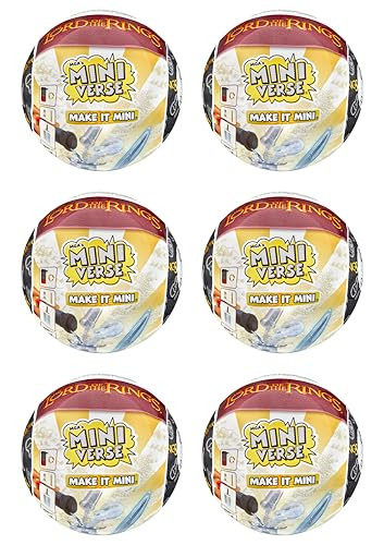 MGA's Miniverse Make It Mini The Lord of The Rings Mini Collectibles 6 Pack, Blind Packaging, DIY, Resin Play, Replicas, NOT Edible, Collectors, 8+