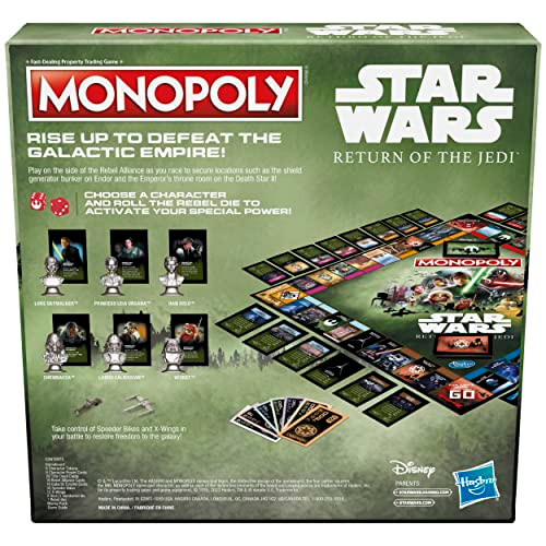 Monopoly Hasbro Gaming Monopoly: Star Wars of The Jedi Board Game for 2-6 Players, Inspired by of The Jedi Movie, Game for Families and Kids Ages 8+ ( Exclusive)