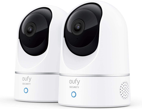 eufy Security Indoor Cam E220 2-Cam Kit, 2K Security Indoor Camera Pan & Tilt, Plug-in Camera with Wi-Fi, Human & Pet AI, Voice Assistant Compatibility, Motion Tracking, Homebase 3 Compatible eufy Security Indoor Cam E220 2-Cam Kit, 2K Security Indoor Camera Pan & Tilt, Plug-in Camera with Wi-Fi, Human & Pet AI, Voice Assistant Compatibility, Motion Tracking, Homebase 3 Compatible