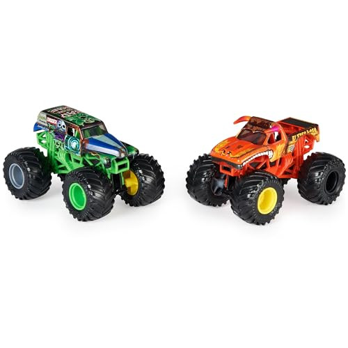Monster Jam , Official Grave Digger Vs. El Toro Loco Die-Cast Monster Trucks, 1:64 Scale, Kids Toys for Boys Ages 3 and up