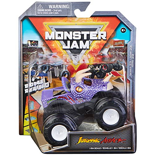 Monster Jam   Spin Master 1:64 Diecast Truck with Bonus Accessory: Arena Favorites Jurassic Attack