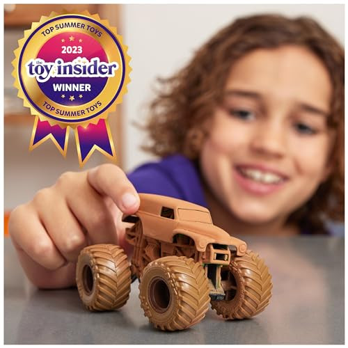 Monster Jam , Mystery Mudders, Official Die-Cast Monster Truck, Wash to Reveal, 1:64 Scale (Styles Will Vary)