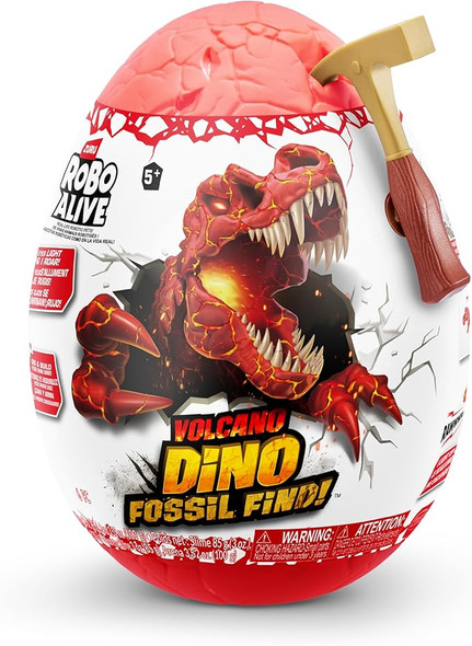 Robo Alive Volcano Dino Fossil Find T-Rex by ZURU Boys Age 5+ Dig and Discover, STEM -Excavate Prehistoric Fossils, Educational Toys, Great Science Kit  (T-Rex)