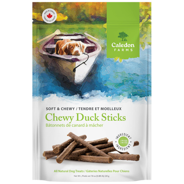 Caledon Farms Chewy Duck Sticks Dog Treats No Additives Preservatives  7.76 Ounces