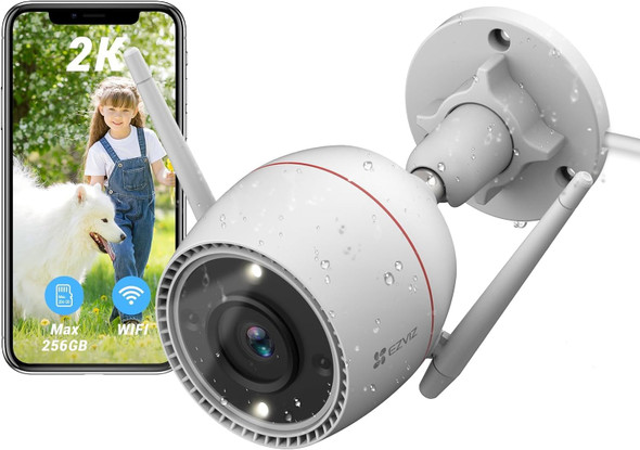 EZVIZ Color Night Vison, 2K Outdoor Cameras for Home Security Outside, WiFi Surveillance Camera, No Subscription with IP67 Waterproof, Motion Detection, Two-Way Talk, Alexa/Google, 256 SD EZVIZ Color Night Vison, 2K Outdoor Cameras for Home Security Outside, WiFi Surveillance Camera, No Subscription with IP67 Waterproof, Motion Detection, Two-Way Talk, Alexa/Google, 256 SD
