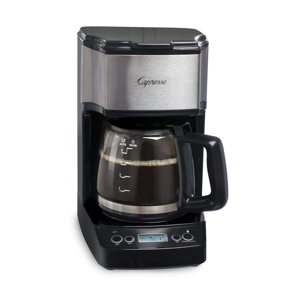 Capresso 5-Cup Mini Drip Coffee Maker Black And Stainless Steel
