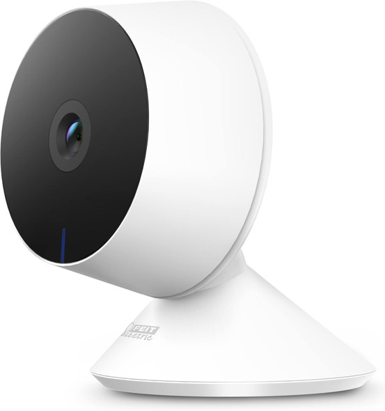 Feit Electric Indoor Security Camera with Motion Detection, 30ft. Night Vision, 360° Adjustable Head, 2.4GHz WiFi, 2-Way Audio, 1080p HD, Works with Alexa & Google Asst, Plug-in, White - CAM1/WIFI Feit Electric Indoor Security Camera with Motion Detection, 30ft. Night Vision, 360° Adjustable Head, 2.4GHz WiFi, 2-Way Audio, 1080p HD, Works with Alexa & Google Asst, Plug-in, White - CAM1/WIFI