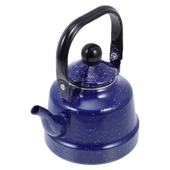 Doitool Enamel Tea Kettle Vintage Enamel Teapot 1.1 L Porcelain Tea Kettle Camping Coffee Kettle Stovetop Kettle Hot Water Boiler Pot For Hot Water Tea Accessories