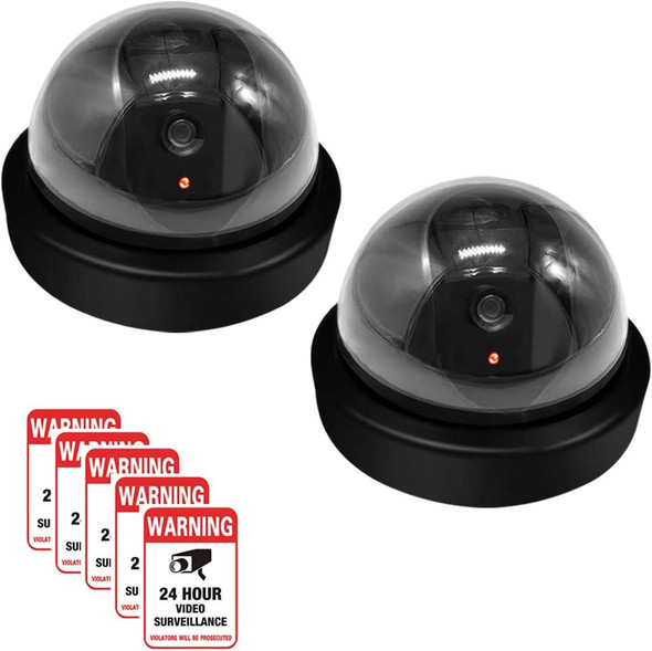 findTop Dummy Camera CCTV Surveillance System with Realistic Simulated LEDs, 2 Pack Fake Hemisphere Security Camera with 5 Pieces Warning Security Alert Sticker Decals findTop Dummy Camera CCTV Surveillance System with Realistic Simulated LEDs, 2 Pack Fake Hemisphere Security Camera with 5 Pieces Warning Security Alert Sticker Decals