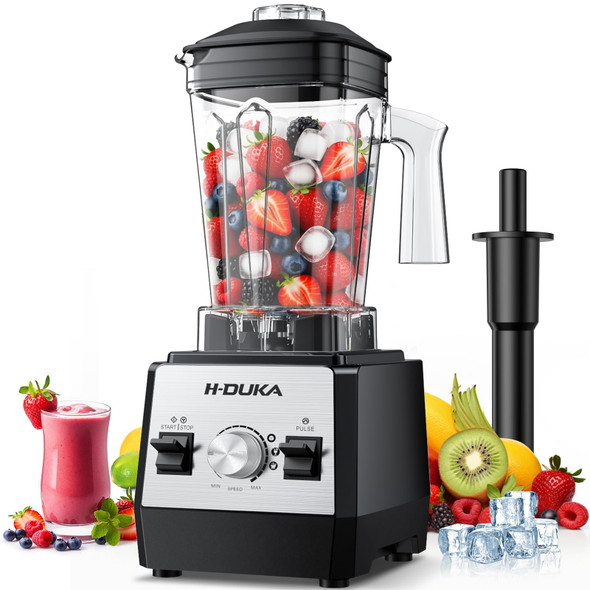 H-Duka Blender Countertop Blenders For Kitchen With 64Oz Pitcher Powerful 25000 Prm Blender For Smoothies Ice Crushing Frozen Fruits Milkshakes Pulse Function Self-Cleaning Dishwasher Safe