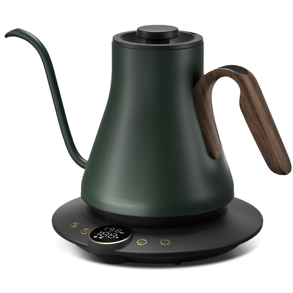 Intasting Gooseneck Electric Kettle With ±1„‰ Temperature Control For Pour Over Coffee & Tea Quick Heating Bpa- Stainless Steel Built-In Brew Timer 1500W/0.9L (Ebony Black)