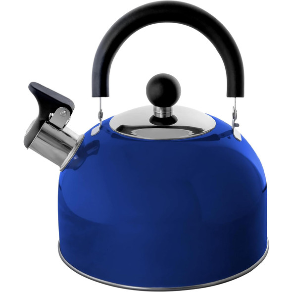 Lily'S Home Lily'S Home 2 Quart Whistling Tea Kettle Stainless Steel Stovetop Kettle For Gas & Induction Tops Classic Whistle Spout Cool-Touch Handle For Safe Pouring - Perfect For Home Kitchen Dorm