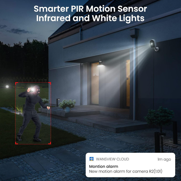 GALAYOU Cameras for Home Security Outside- 2K Battery Powered WiFi Surveillance Indoor/Outdoor, Security Cameras with AI Motion Siren, Color Night Vision, Spotlight, Waterproof, Cloud/SD Storage