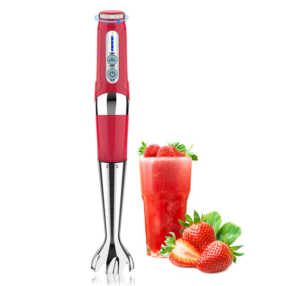 Toogel Cordless Immersion Blender: 4-In-1 Rechargeable Electric Hand Blender 21-Speeds & 3-Angle Adjustable With 700Ml Chopper 700Ml Beaker Egg Whisk And Beater For Smoothies Soup Baby Food (Black)