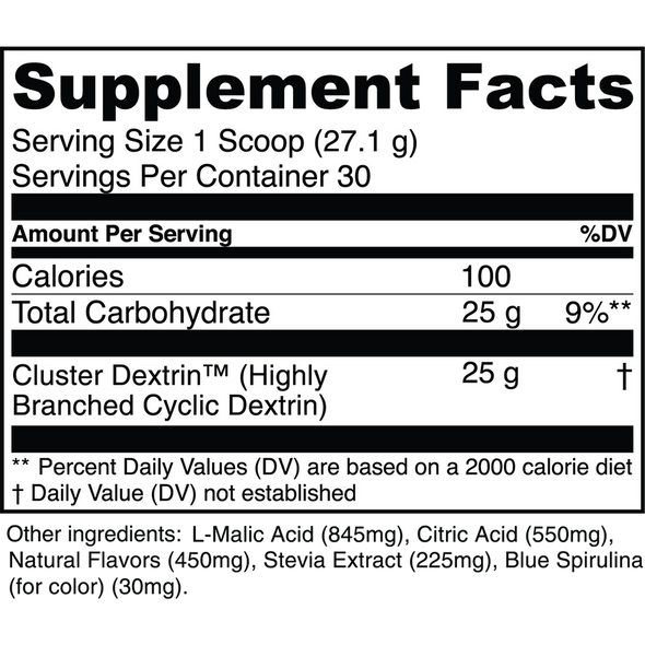 Transparent labs Cyclic Dextrin - Blue Raspberry - 30 Servings