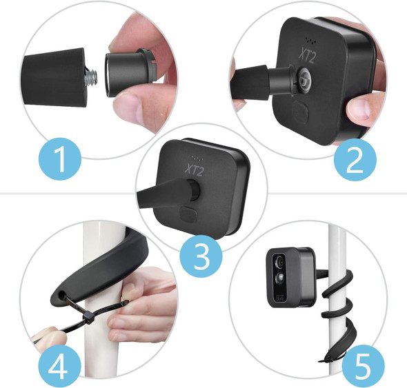 HOLACA Flexible Twist Mount for All-New Blink Outdoor Camera Blink Indoor Blink XT2, No Tools Installation for Your Blink Home Security Camera System(2Pack, Black) HOLACA Flexible Twist Mount for All-New Blink Outdoor Camera Blink Indoor Blink XT2, No Tools Installation for Your Blink Home Security Camera System(2Pack, Black)