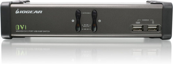 IOGEAR 2-Port DVI KVMP Switch w/Full Set of Cables, (GCS1102 TAA Compliant), Black