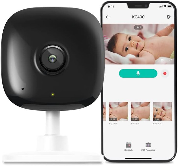 Kasa Smart 2K QHD Indoor Security Camera, Person/Baby Crying/Motion Detection, 2-Way Audio, 30Ft. Night Vision, Cloud/SD Card Storage(Up to 256 GB), Works with Alexa & Google Home (KC400) Kasa Smart 2K QHD Indoor Security Camera, Person/Baby Crying/Motion Detection, 2-Way Audio, 30Ft. Night Vision, Cloud/SD Card Storage(Up to 256 GB), Works with Alexa & Google Home (KC400)