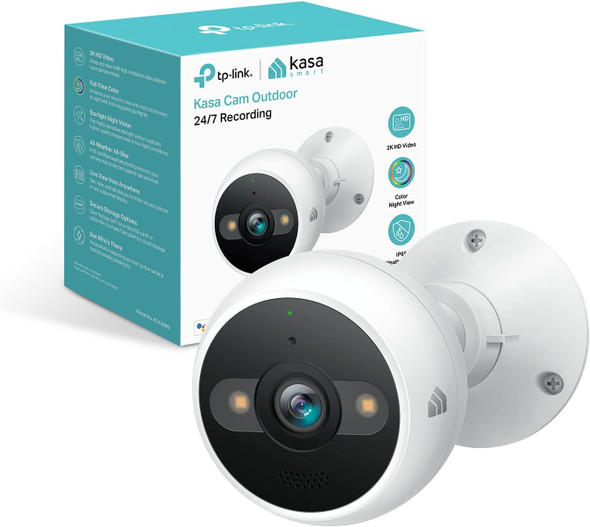 Kasa Smart 2K QHD Security Camera Outdoor Wired, IP65, Starlight Sensor & 98Ft Night Vision, Motion/Person Detection, 2 Way Audio w/Siren, Cloud/SD Card Storage, Alexa &Google Home Compatible(KC420WS) Kasa Smart 2K QHD Security Camera Outdoor Wired, IP65, Starlight Sensor & 98Ft Night Vision, Motion/Person Detection, 2 Way Audio w/Siren, Cloud/SD Card Storage, Alexa &Google Home Compatible(KC420WS)