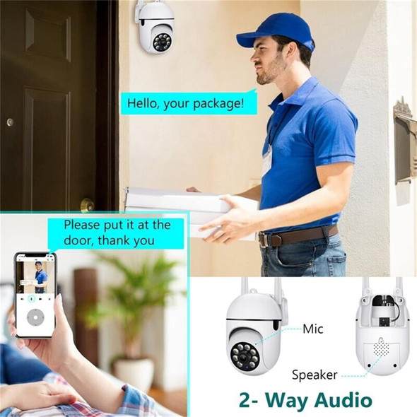 Outdoor Security Cameras, 2.4GHz & 5G WiFi Cameras for Home Security, 1080P Dome Surveillance Cameras 360° View, Waterproof with Motion Detection, 2-Way Audio (2PCS)