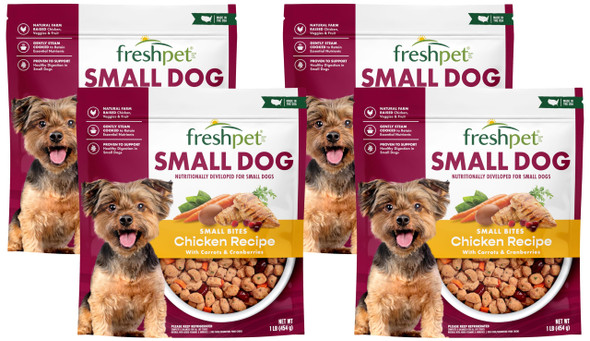 Freshpet Healthy & Natural Food For Small Dogs/Breeds Fresh Grain Chicken Recipe 1Lb Yellow (6-27975-01204-5)