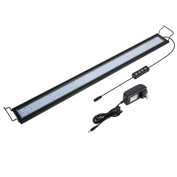 Hygger 14W Full Spectrum Aquarium Light With Aluminum Alloy Shell Extendable Brackets White Blue Red Leds External Controller For Freshwater Fish Tank (18-24 Inch)